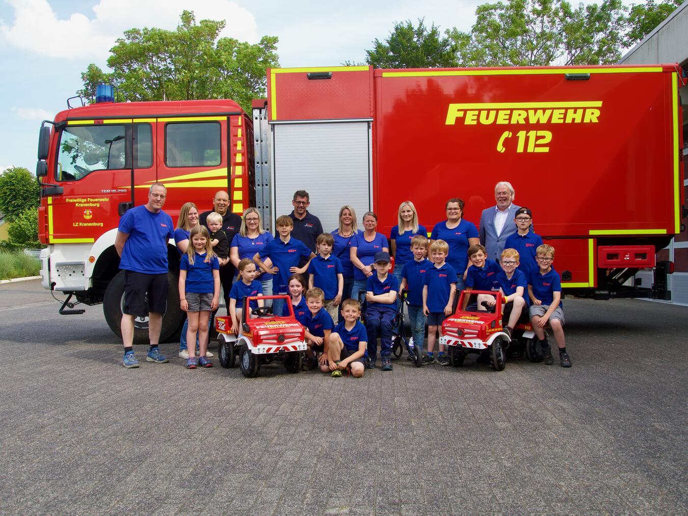 Der Besuch war für die Blaulichtzwerge sowie deren Betreuer ein besonderes Highlight. Foto: Feuerwehr Kranenburg